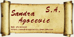 Sandra Agočević vizit kartica